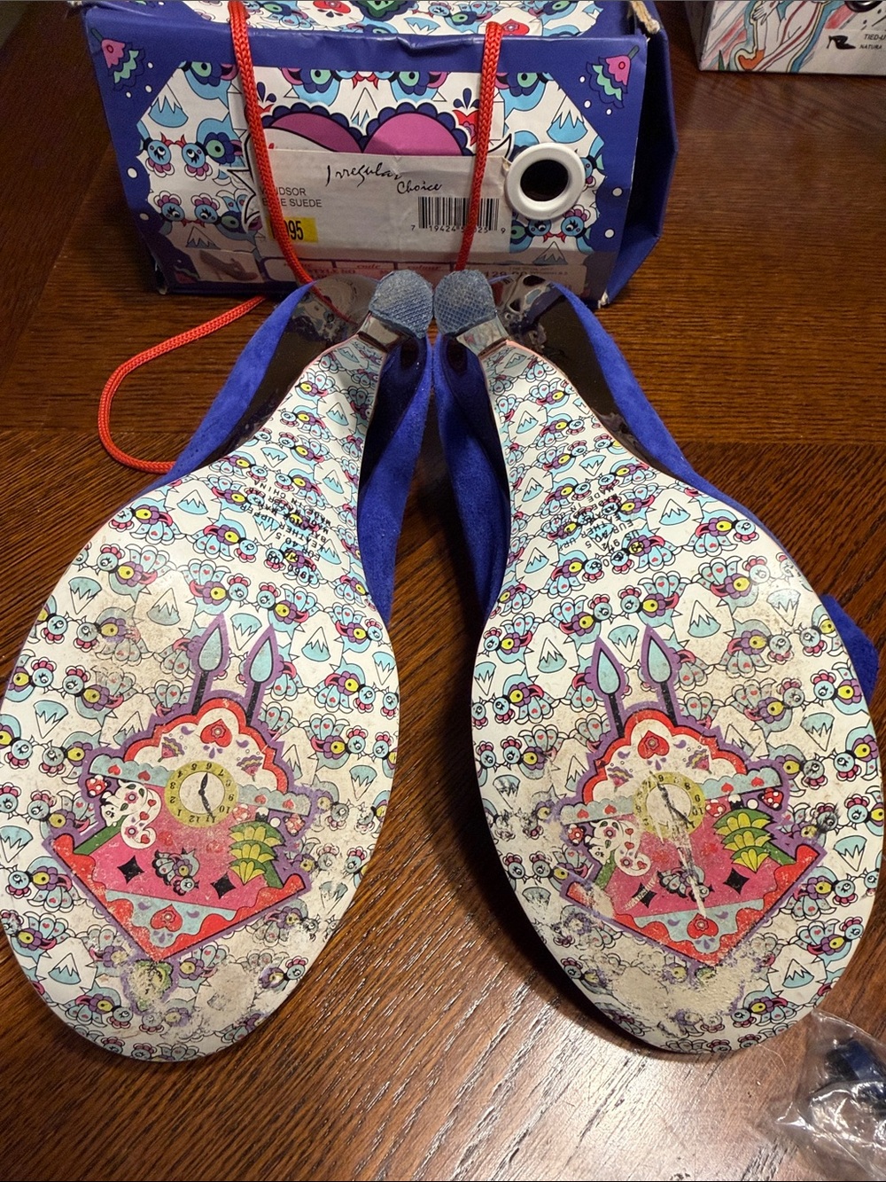 Irregular Choice Windsor-blue suede size 40.5/9.5 - Picture 4 of 8